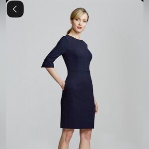 Nora Gardner Sleeved Professional Power Dress Knee Length